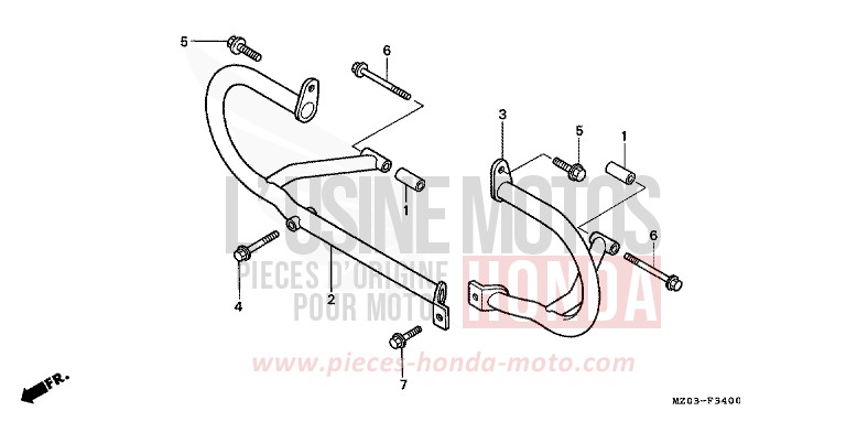 PROTECTION DE MOTEUR de VALKYRIE PEARL CANYON COPPER (YR188B) de 1998
