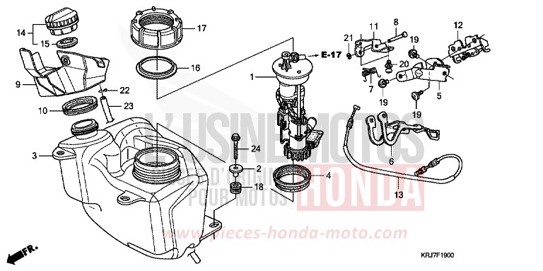 RESERVOIR A CARBURANT de S-Wing PEARL NIGHTSTAR BLACK (NHA84) 2010
