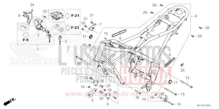 CARROSSERIE DE CHASSIS de CL500 MAT LAUREL GREEN METALLIC (G207) de 2023