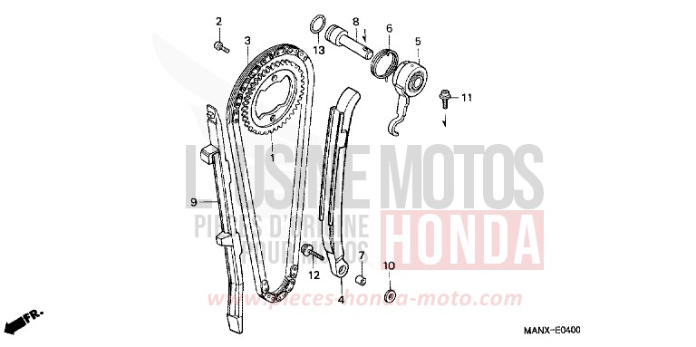 CHAINE A CAMES/TENDEUR de Dominator GRANADA BLUE METALLIC (B152E) de 1999