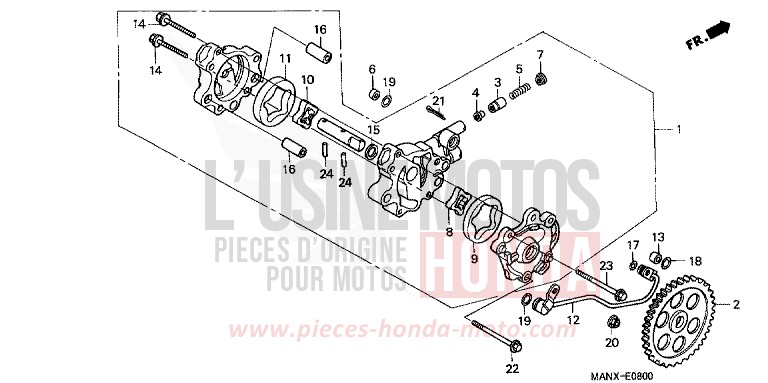 POMPE A HUILE de Dominator GRANADA BLUE METALLIC (B152E) de 1999
