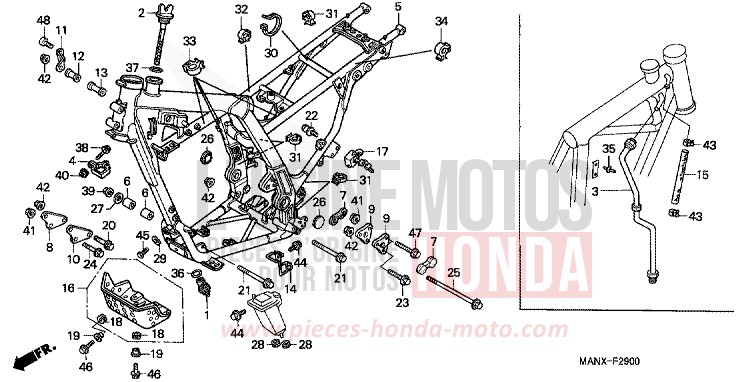 CARROSSERIE DE CHASSIS de Dominator GRANADA BLUE METALLIC (B152E) 1999