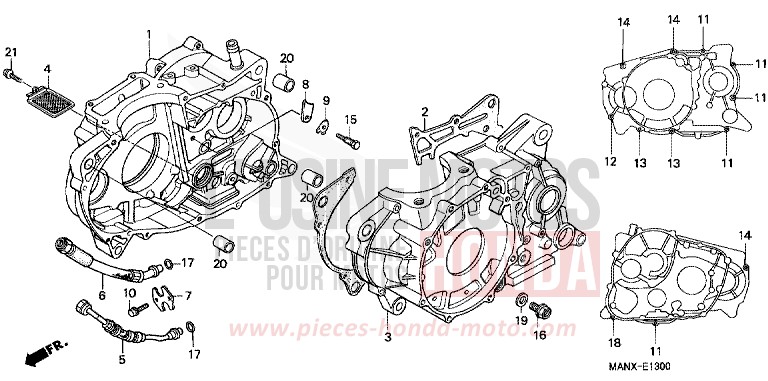 CARTER MOTEUR de Dominator MAGNA RED (R201) 1999