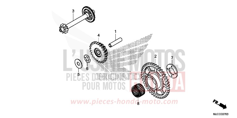 PIGNON MENE DE DEMARRAGE de CB650F MAT GUNPOWDER BLACK METALLIC (NH436X) de 2016