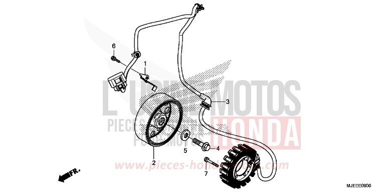 GENERATRICE de CB650F MAT GUNPOWDER BLACK METALLIC (NH436X) de 2016