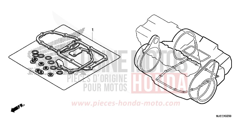 TROUSSE DE JOINT B de CB650F MAT GUNPOWDER BLACK METALLIC (NH436X) de 2016