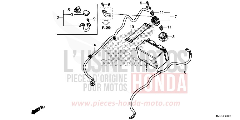 BATTERIE de CB650F MAT GUNPOWDER BLACK METALLIC (NH436X) de 2016