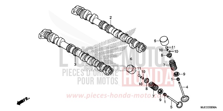 ARBRE A CAMES/SOUPAPE de CB650F MAT GUNPOWDER BLACK METALLIC (NH436K) de 2016