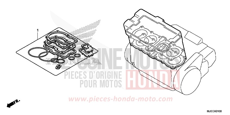 TROUSSE DE JOINT A de CB650F MAT GUNPOWDER BLACK METALLIC (NH436K) de 2016