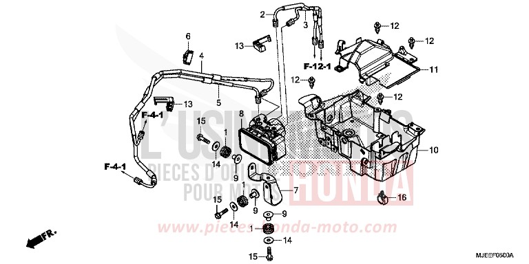 MODULATEUR ABS/BAC (1) de CB650F MAT GUNPOWDER BLACK METALLIC (NH436K) 2016