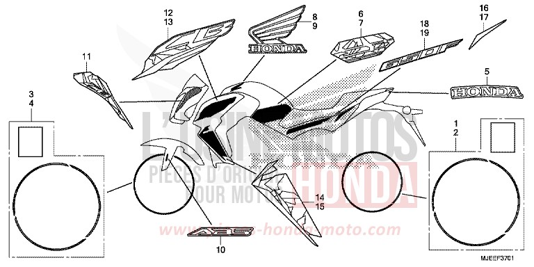 MARQUE (2) de CB650F MAT GUNPOWDER BLACK METALLIC (NH436K) de 2016