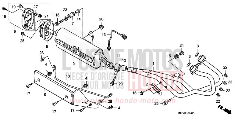 SILENCIEUX D'ECHAPPEMENT de SW-T400 HEAVY GRAY METALLIC-U (NH194) 2008