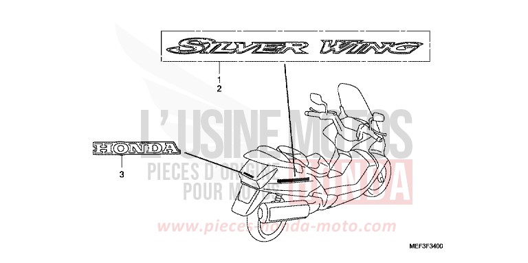 EMBLEME/MARQUE (FJS400D8) de SW-T400 HEAVY GRAY METALLIC-U (NH194) 2008