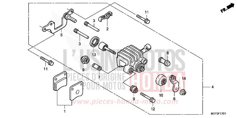 MACHOIRE DE FREIN DE PARKING de SW-T400 SEAL SILVER METALLIC (NHA14) 2008