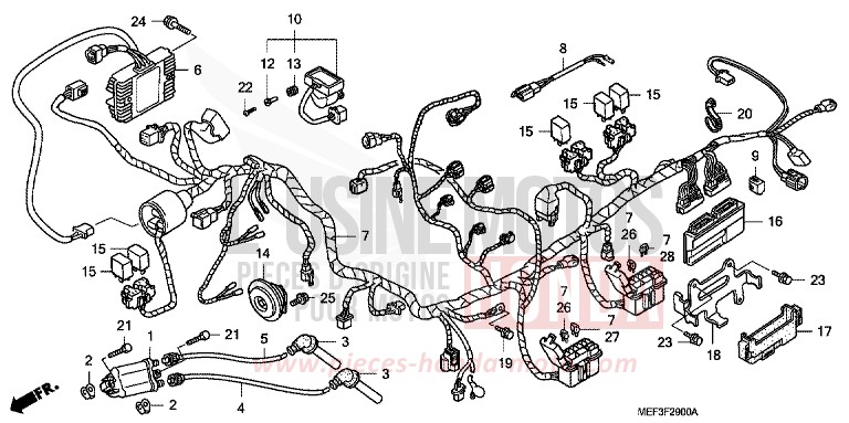 FAISCEAU DES FILS (FJS400D8) de SW-T400 SEAL SILVER METALLIC (NHA14) 2008