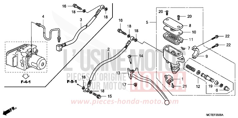 REAR BRAKE MASTERCYLINDER de SW-T400 CYBER SILVER METALLIC (NHA43) 2006