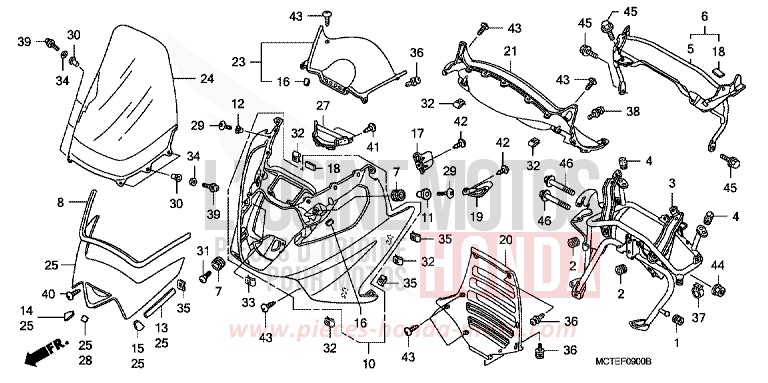 GAINE DE PROTECTION AVANT de SW-T400 CYBER SILVER METALLIC (NHA43) 2006