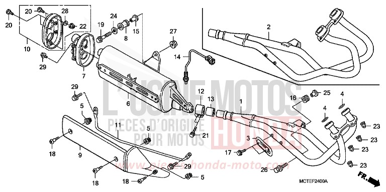 SILENCIEUX D'ECHAPPEMENT de SW-T400 DELTA BLUE METALLIC (PB358) 2007