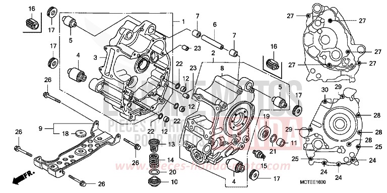 CARTER MOTEUR de SW-T400 PURE BLACK (NH237) 2007