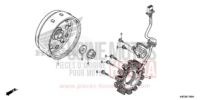 GENERATRICE de C125A PEARL NEBULA RED (R376) de 2019