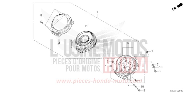 COMPTEUR de C125A PEARL NEBULA RED (R376) 2019