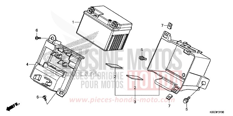 BATTERIE de C125A PEARL NEBULA RED (R376) 2019