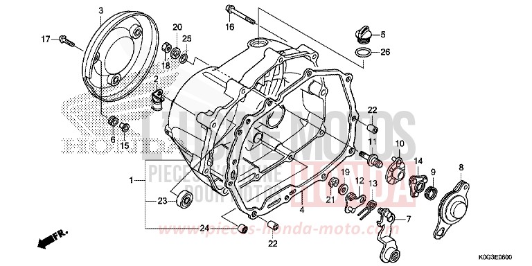 PANNEAU CARTER-MOTEUR D. de C125A PEARL NILTAVA BLUE (PB415) 2019
