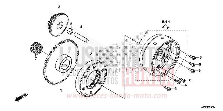 EMBRAYAGE DE DEMARRAGE de C125A PEARL NILTAVA BLUE (PB415) 2019