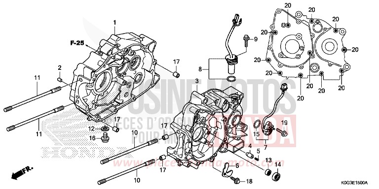 CARTER MOTEUR de C125A PEARL NILTAVA BLUE (PB415) 2019