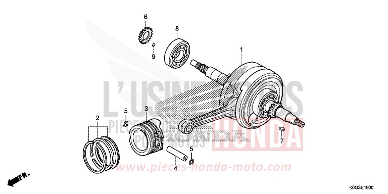 VILEBREQUIN/PISTON de C125A PEARL NILTAVA BLUE (PB415) 2019