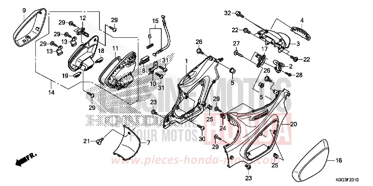 HOUSSE DE CARROSSERIE de C125A PEARL NILTAVA BLUE (PB415) 2019