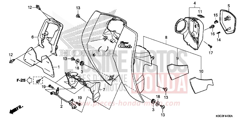 PROTECTEUR DE JAMBE de C125A PEARL NILTAVA BLUE (PB415) 2019