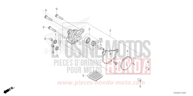 POMPE A HUILE de C125A PEARL CADET GRAY (NHB95) 2022