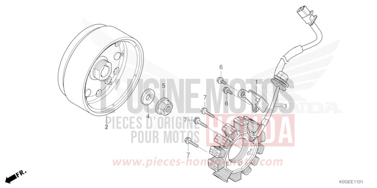 GENERATRICE (2) de C125A PEARL NILTAVA BLUE (PB415) 2022