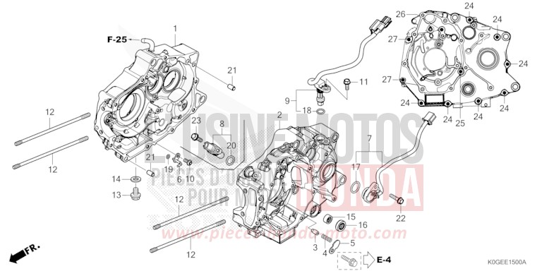 CARTER MOTEUR de C125A PEARL NILTAVA BLUE (PB415) 2022