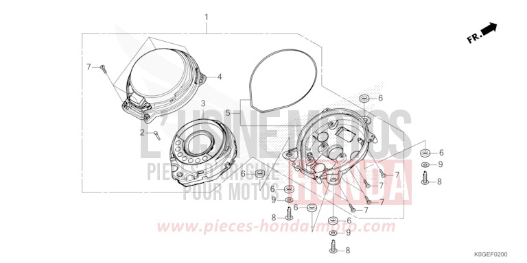 COMPTEUR de C125A PEARL NILTAVA BLUE (PB415) 2022