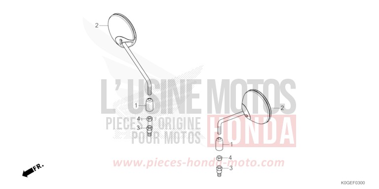 MIROIR de C125A PEARL NILTAVA BLUE (PB415) 2022