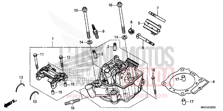 CULASSE de CRF450L EXTREME RED (R292) 2019
