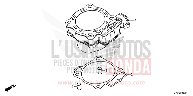 CYLINDRE de CRF450L EXTREME RED (R292) 2019