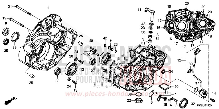 CARTER MOTEUR de CRF450L EXTREME RED (R292) 2019