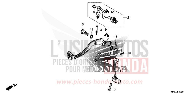 PEDALE de CRF450L EXTREME RED (R292) 2019