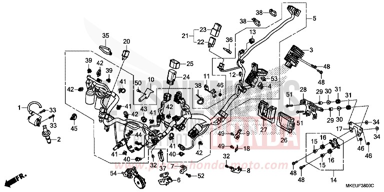FAISCEAU DES FILS de CRF450L EXTREME RED (R292) 2019