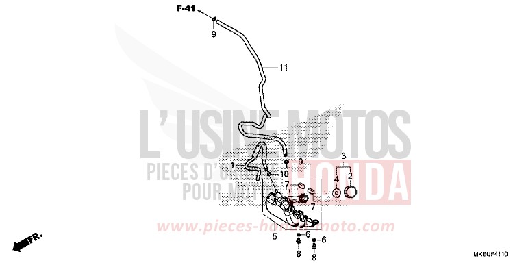 RESERVOIR DE RESERVE de CRF450L EXTREME RED (R292) 2019