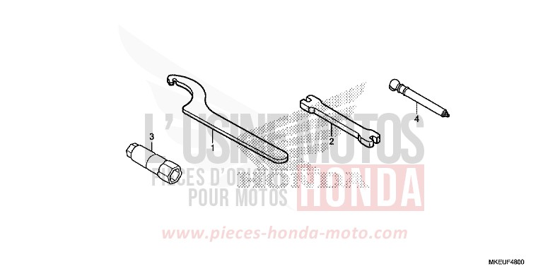 OUTILS de CRF450L EXTREME RED (R292) 2019