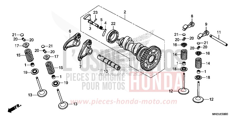 ARBRE A CAMES/SOUPAPE de CRF450L EXTREME RED (R292) de 2020