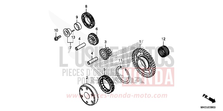 EMBRAYAGE DE DEMARRAGE de CRF450L EXTREME RED (R292) de 2020