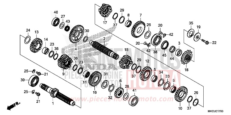 BOITE DE VITESSES de CRF450L EXTREME RED (R292) 2020