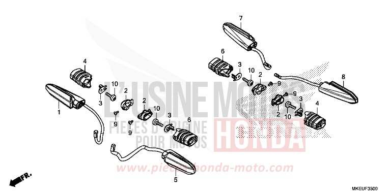 CLIGNOTANT de CRF450L EXTREME RED (R292) de 2020