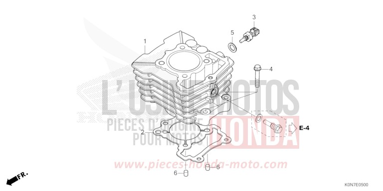 CYLINDRE de CBF125 NOIR (NH1) 2021