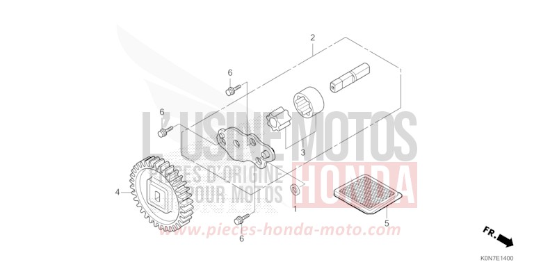 POMPE A HUILE de CBF125 NOIR (NH1) de 2021